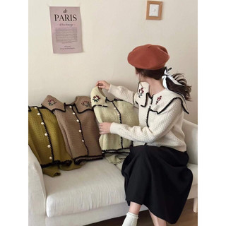 Áo len mori thêu cổ bigsizeyoung
