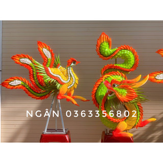 Rồng phượng thành phẩm 3 đuôi đầu dưới ớt cam full