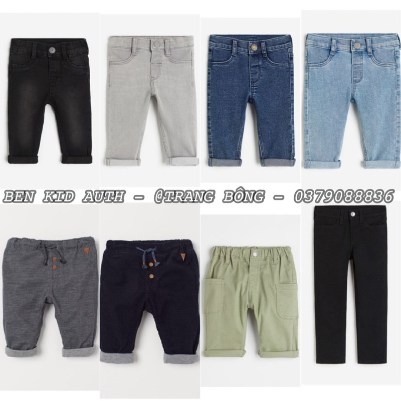 Quần bò mềm HM AUTH US UK JP CN săn sale cho bé trai