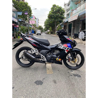 Tem xe winner x v2 mẫu tem 3 sọc xanh đỏ trắng dán xe màu đen