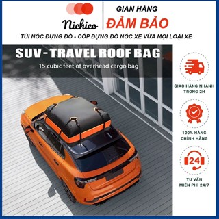 Cốp Chứa Đồ Trên Nóc Xe ô tô Cao Cấp, Hộp Chứa Đồ Trên Nóc Xe Cỡ Lớn Đi Phượt Du Lịch Cắm Trại Túi Đựng Hành Lý Nóc ô tô