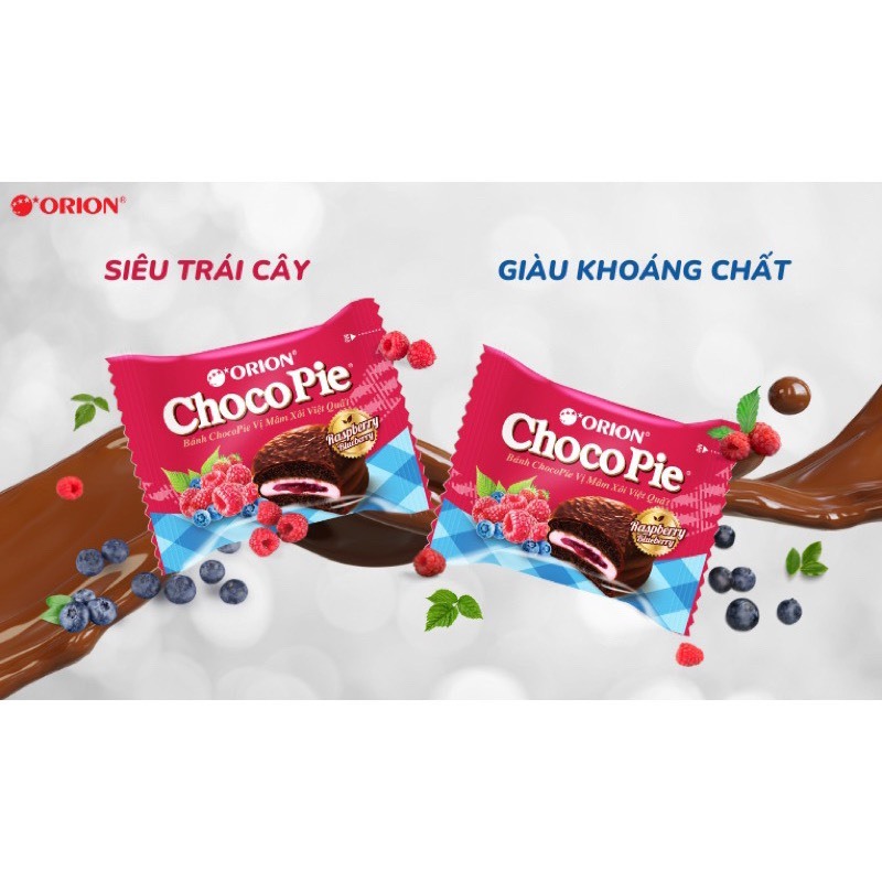 BÁNH ORION CHOCOPIE VỊ MÂM XÔI VIỆT QUẤT HỘP 360G