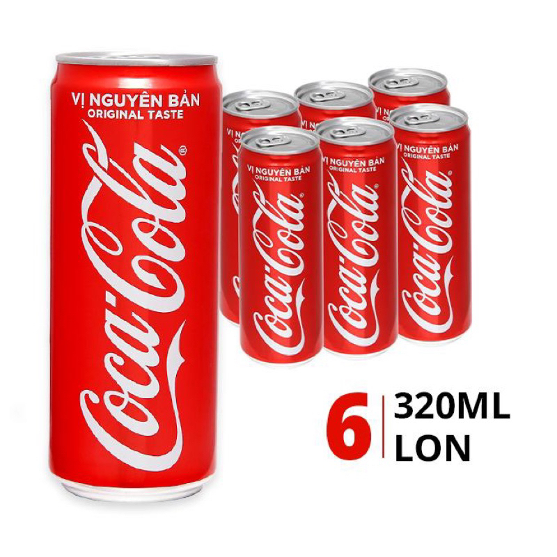 Thùng 24 lon 320ml Coca-Cola vị nguyên bản