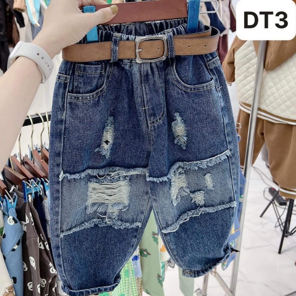 Quần bò rách bé trai