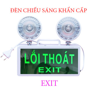 Đèn sự cố kết hợp exit led - đèn khẩn cấp - đèn báo thoát hiểm an toàn khi mất điện - thiết bị phòng cháy chữa cháy.