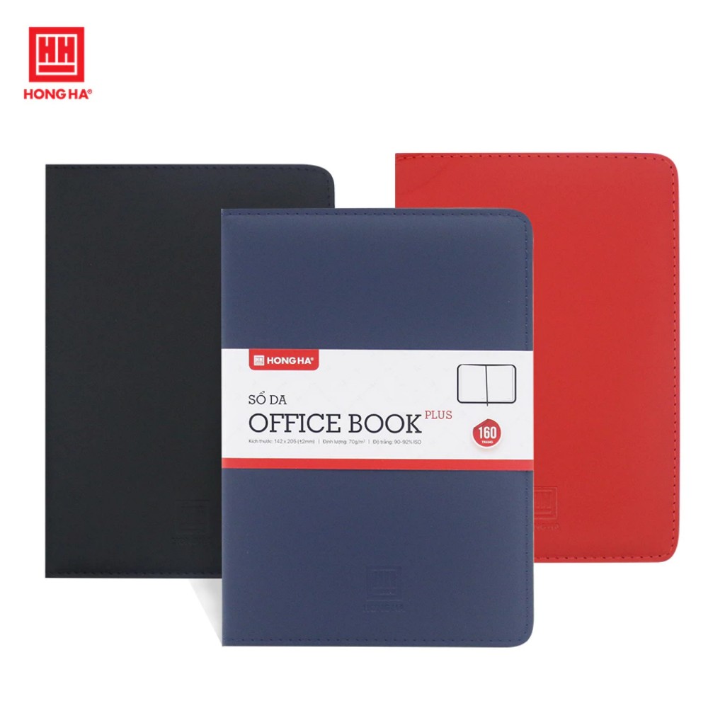 Sổ da A5 Hồng Hà Office book Plus - Mã 4631/4633/4635 - Shop giao màu ngẫu nhiên