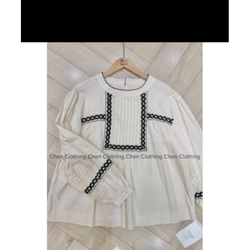 Áo Babydoll Be Hoạ Tiết Ren Viền Đen Cổ Tròn LINHBEE Phong Cách Hàn Quốc Vintage