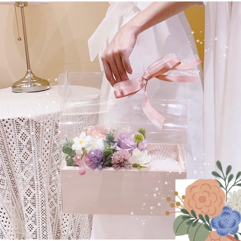 Combo 10hộp đựng bánh,hoa trái cây 2ngăn