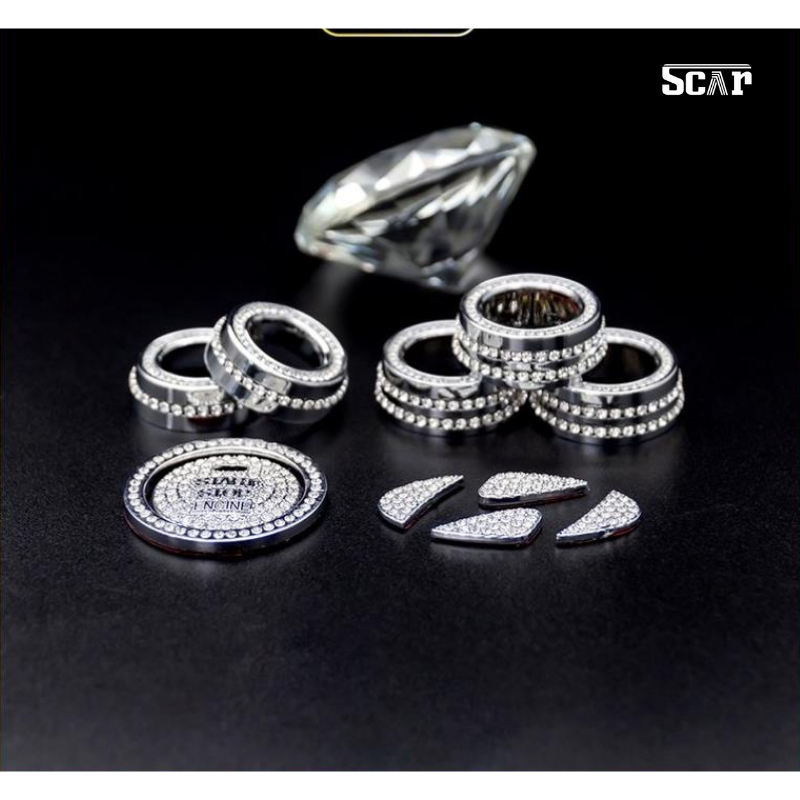 Đính đá full nội thất xe Hyundai Elantra, chất liệu đá cao cấp Swarovski, mạ viền crom không han gỉ