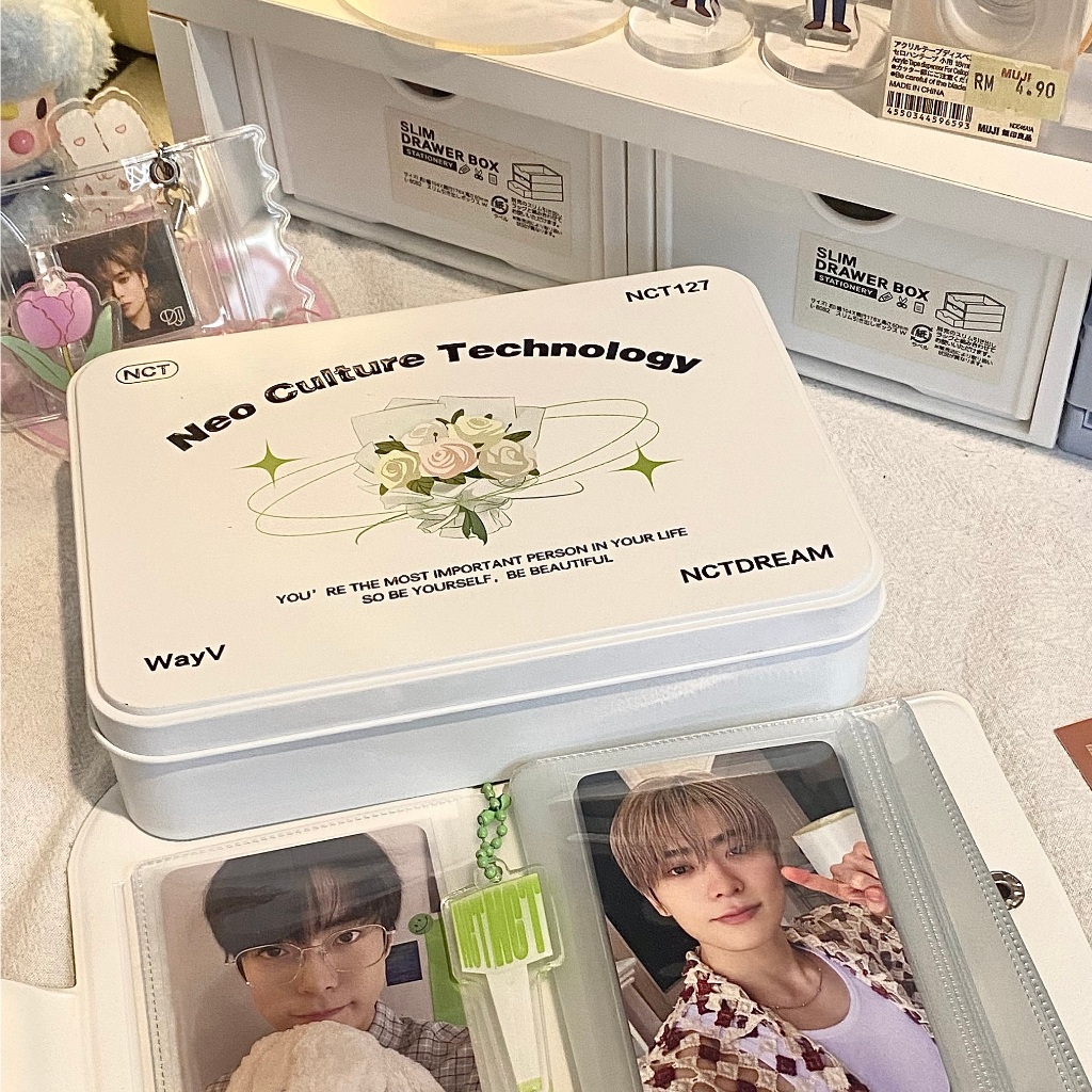 Hộp sắt đựng postcard NCT hình chữ nhật, size lớn
