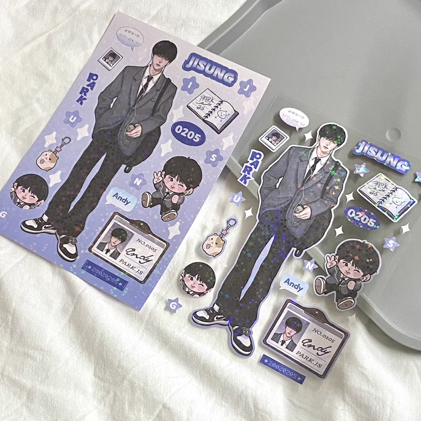 Set hình dán manga lẻ thành viên NCT DREAM decor ốp điện thoại