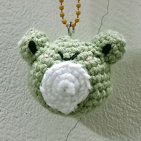 Móc khóa ếch xanh handmade siu cute
