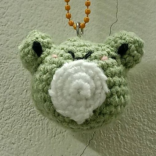 Móc khóa ếch xanh handmade siu cute