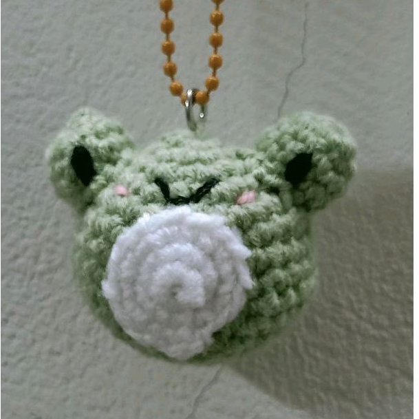 Móc khóa ếch xanh handmade siu cute