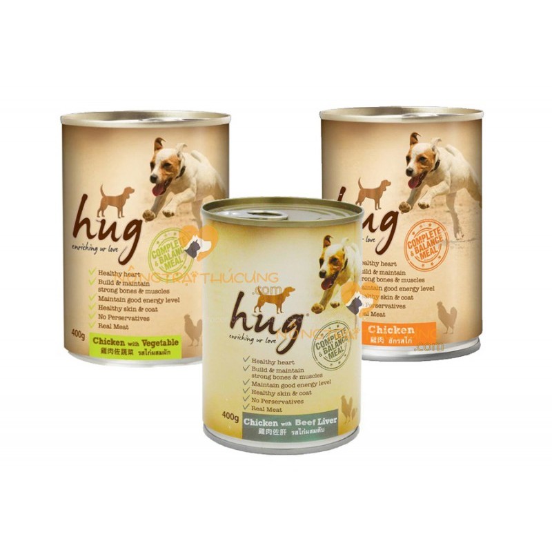 Pate Hug lon cho chó lớn 400g Thái Land