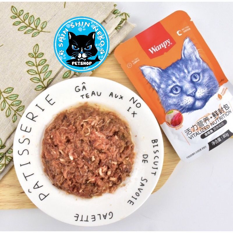 Pate Wanpy thức ăn cho mèo Pate dành cho mèo 80g