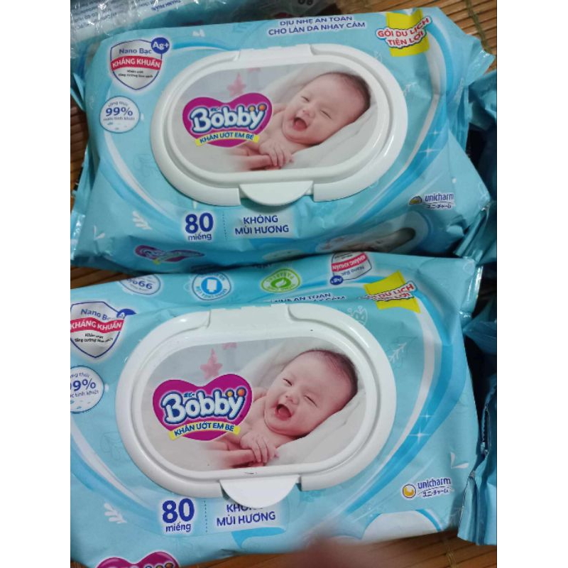 Khăn ướt Bobby 80 tờ