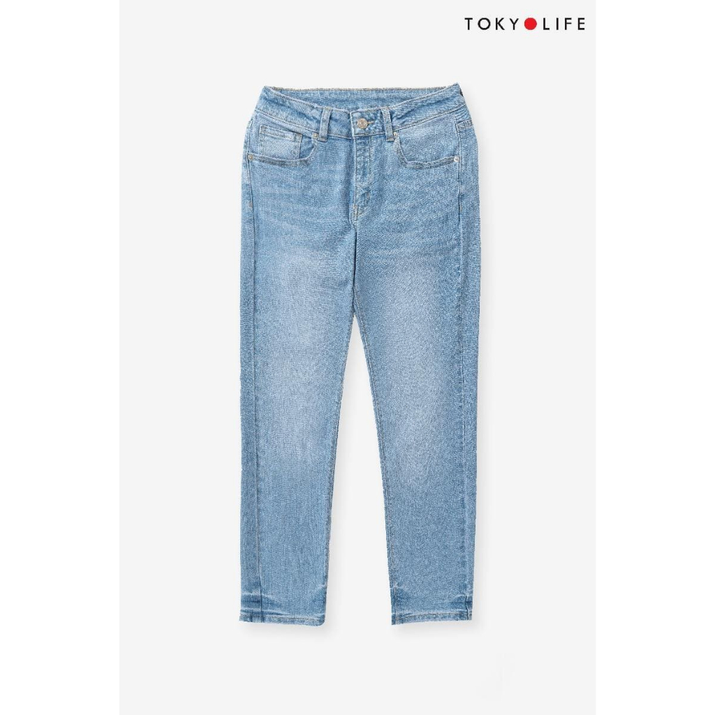 Quần Jeans NỮ dáng suông vừa TOKYOLIFE I9JEA005K