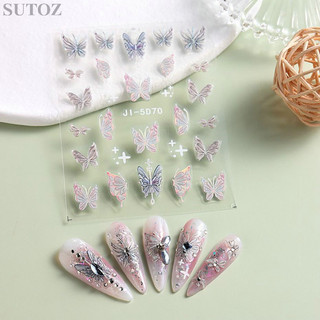 sticker dán móng 3D nổi hình buom buom