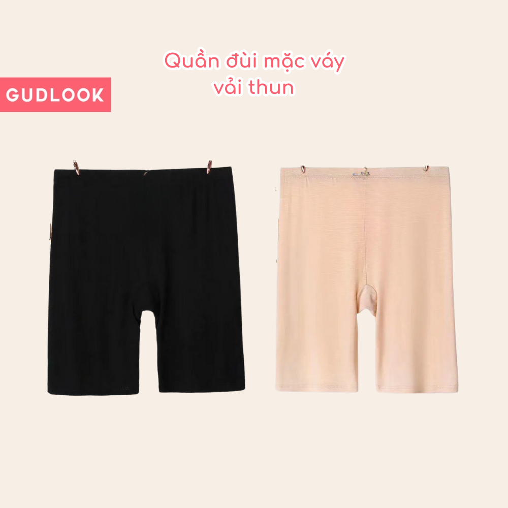 Quần Đùi Mặc Váy Đúc Su GUDLOOK Thông Hơi Mịn Mát Co Giãn