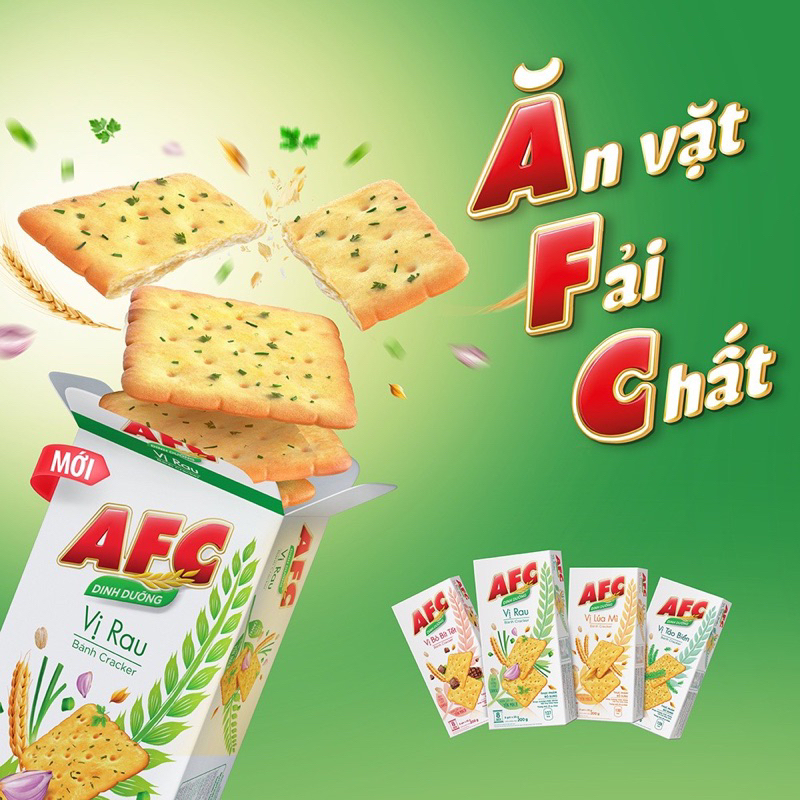 Bánh mặn AFC 172g hương lúa mỳ và rau cải