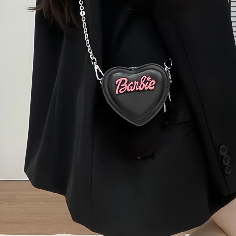 Túi đeo chéo mini trái tim Barbie Butterfly