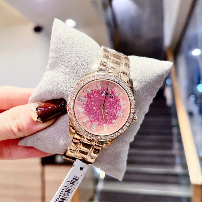 CHÍNH HÃNG_Đồng Hồ Nữ GUSS Dây Inox Mạ PVD Không Phai Gỉ, Đính Kim Cương FULLBOX