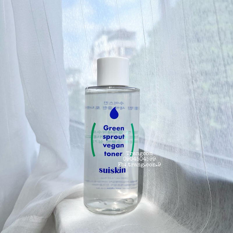 Date T03/25 - Nước hoa hồng toner giữ ẩm, tẩy tế bào chết, ngăn ngừa mụn Hàn Quốc Suiskin Green Sprout Vegan toner