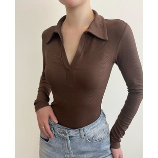 Áo Cổ V Dài Tay - Áo Thun Tăm dài tayTHESIS