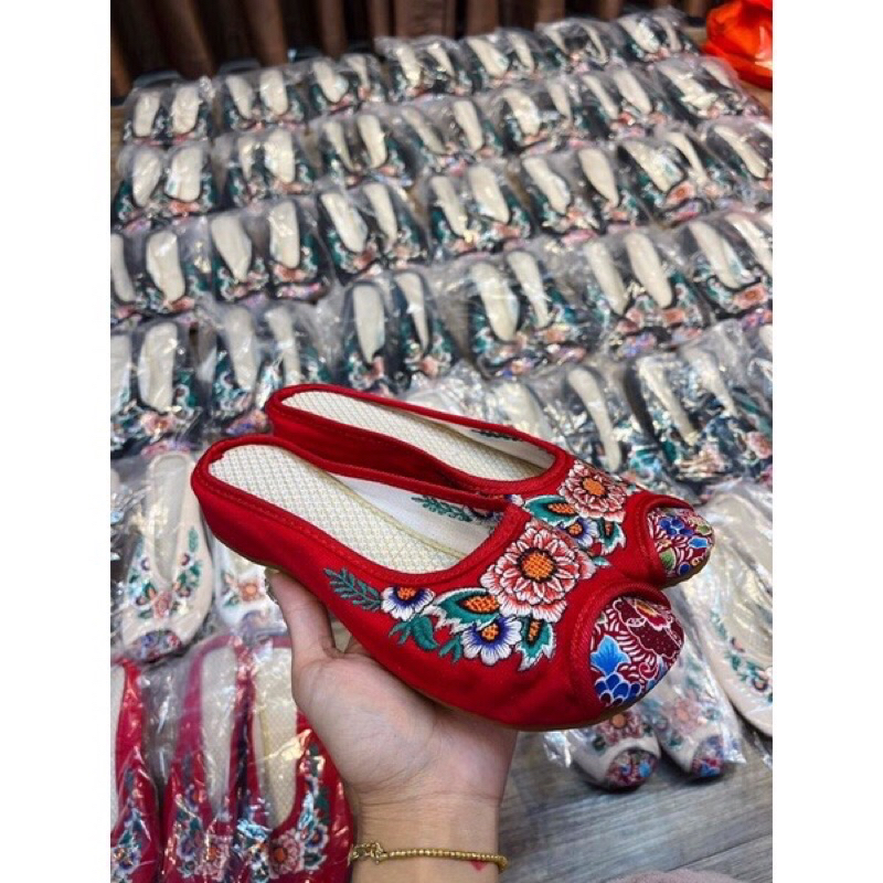 Sục nữ thêu hoa phong cách cổ điển 4 màu