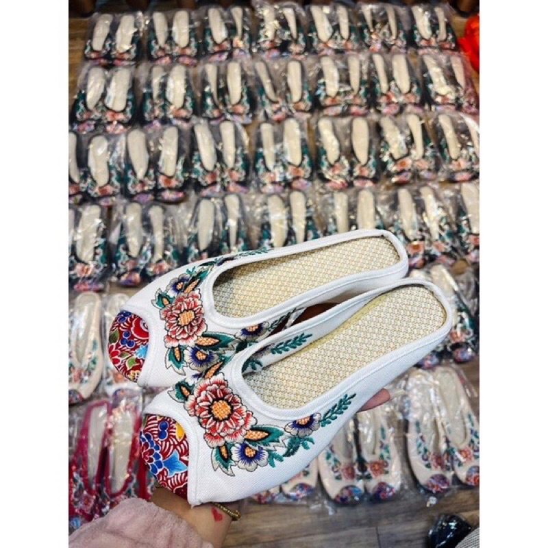 Sục nữ thêu hoa phong cách cổ điển 4 màu