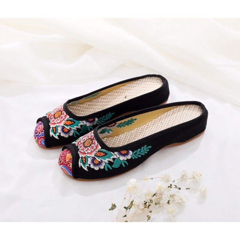 Sục nữ thêu hoa phong cách cổ điển 4 màu