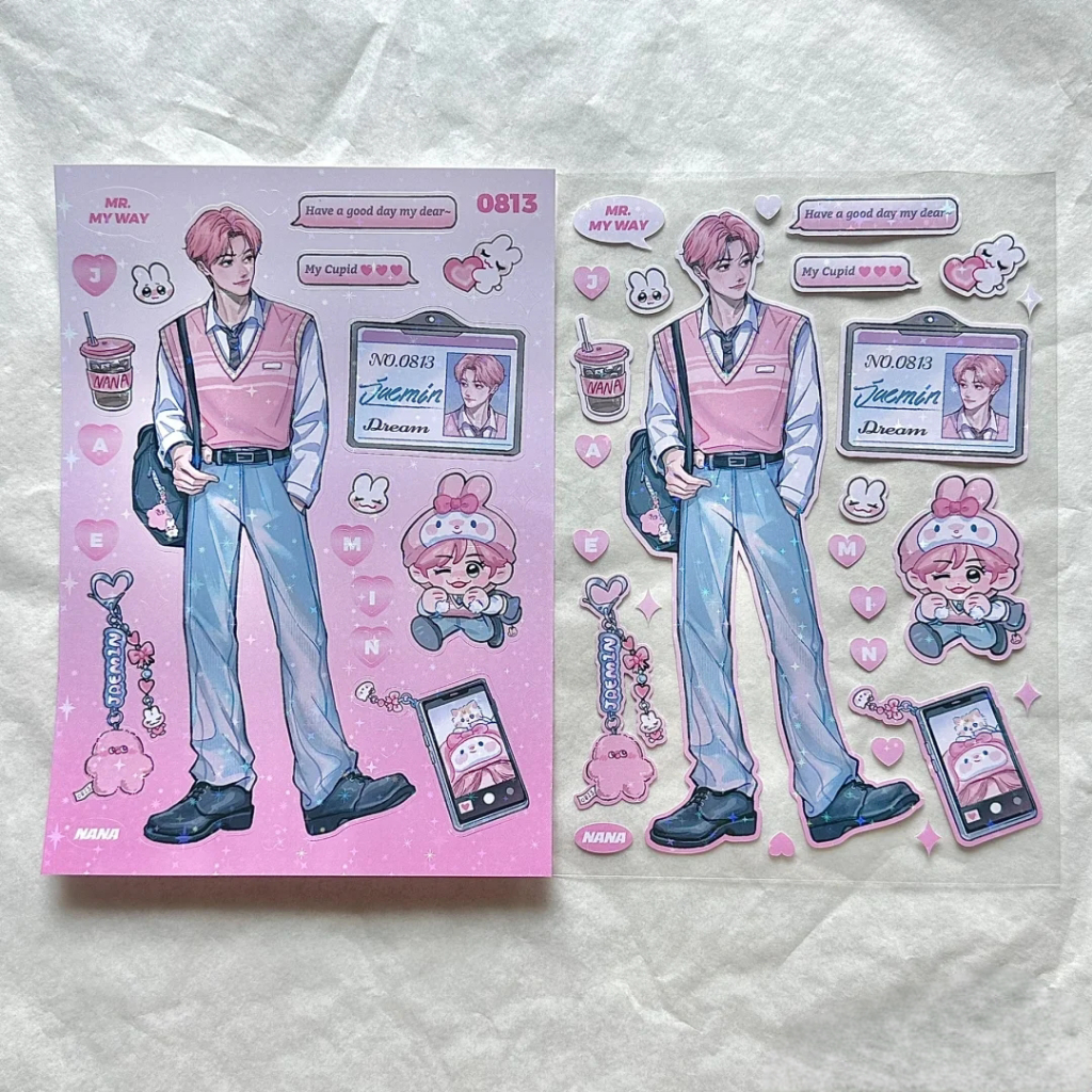 Set hình dán manga lẻ thành viên NCT DREAM decor ốp điện thoại