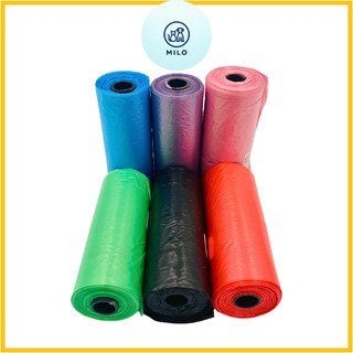 Túi nylon mini đựng phân chó mèo tự phân hủy - túi rác mini tự hủy sinh học - 15 túi/1cuộn - nhỏ gọn, nhiều màu