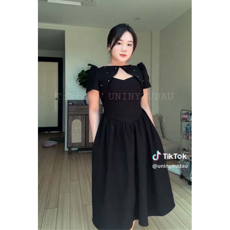 Váy Bigsize dáng dài đính đá eo giả corset