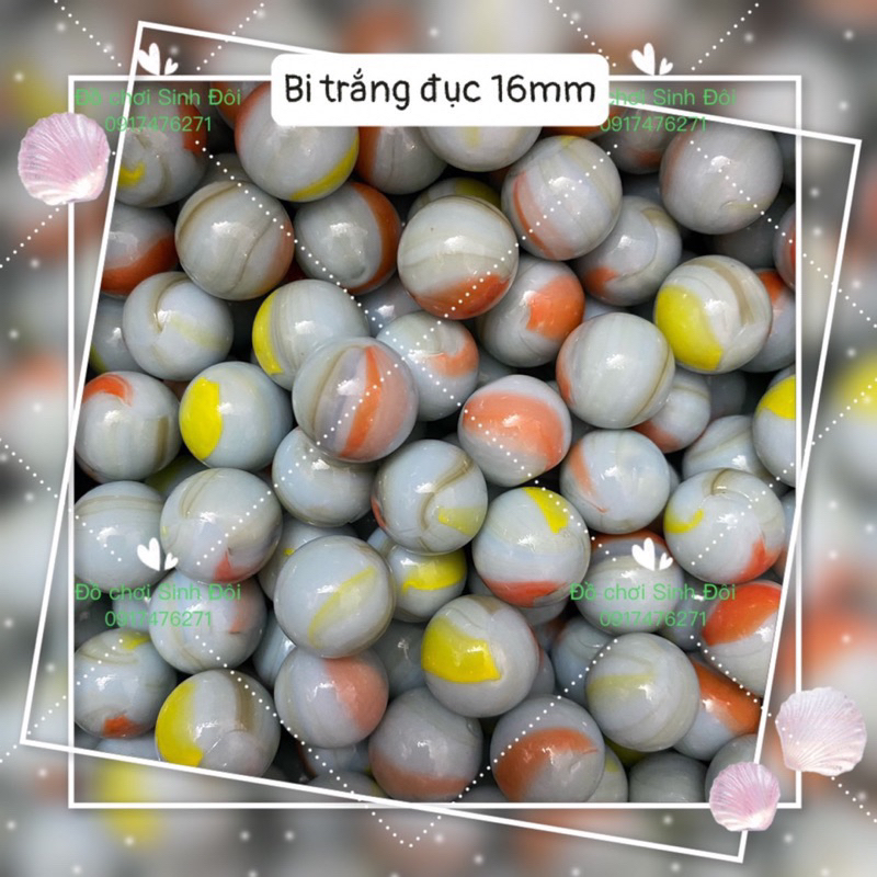 70 viên bi thuỷ tinh nhỏ 16mm các loại - bi trang trí cây cảnh và hòi cá