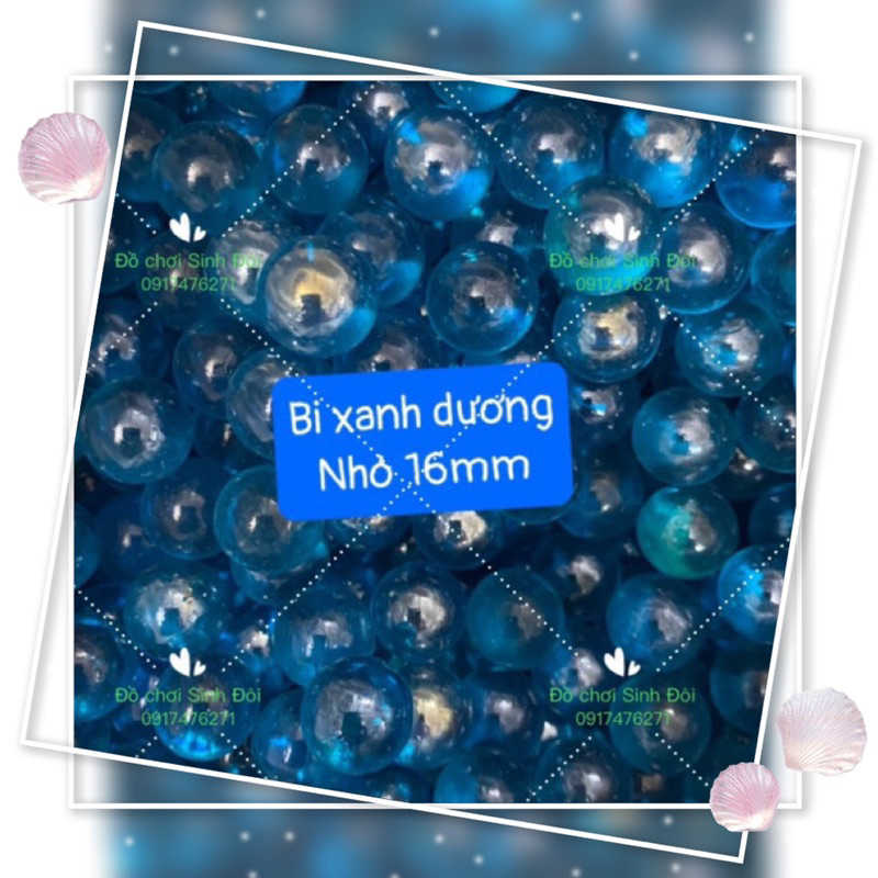 70 viên bi thuỷ tinh nhỏ 16mm các loại - bi trang trí cây cảnh và hòi cá