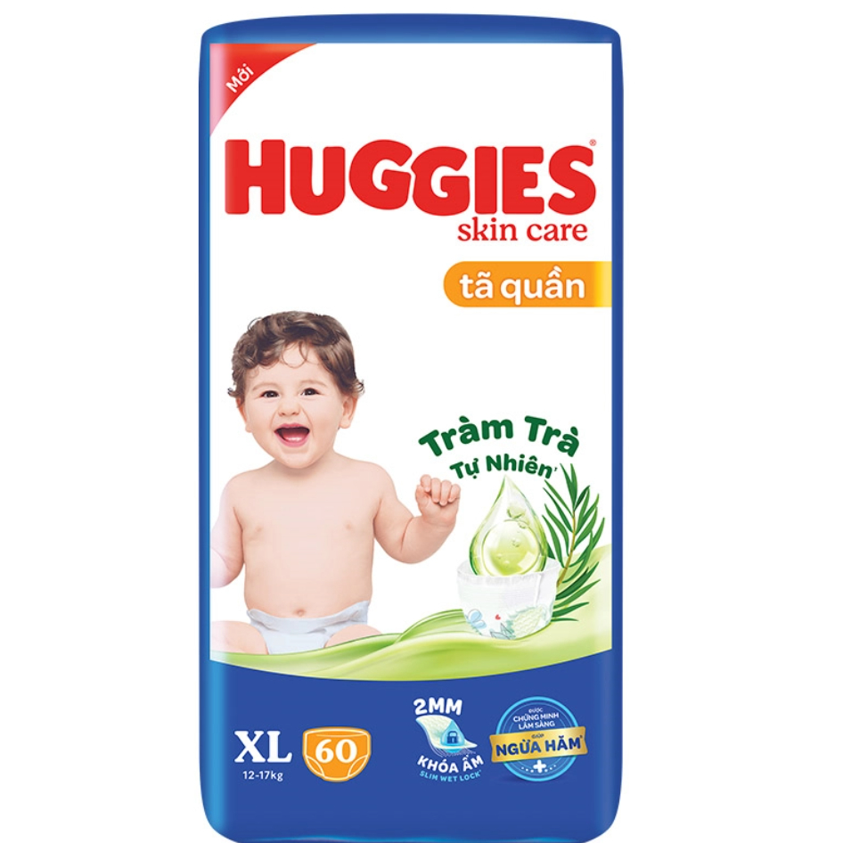 Tã/bỉm quần Huggies XL60 Gói 60 miếng