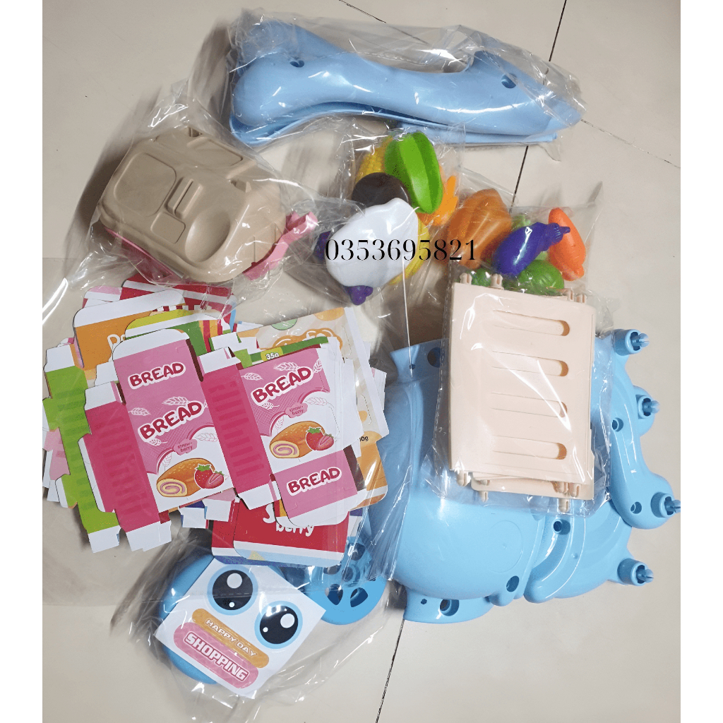 Xe đẩy siêu thị hình cá heo