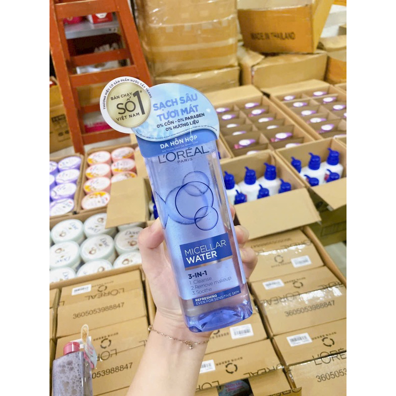 (CHÍNH HÃNG) Nước Tẩy Trang L'Oreal Paris 3-in-1 Micellar Water 400ml, Nước tẩy trang Loreal dành cho da dầu, da khô | BigBuy360 - bigbuy360.vn