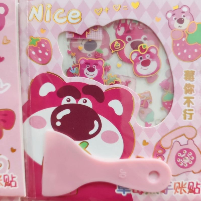 Nhãn dán sticker Gấu Dâu đáng yêu cho bé