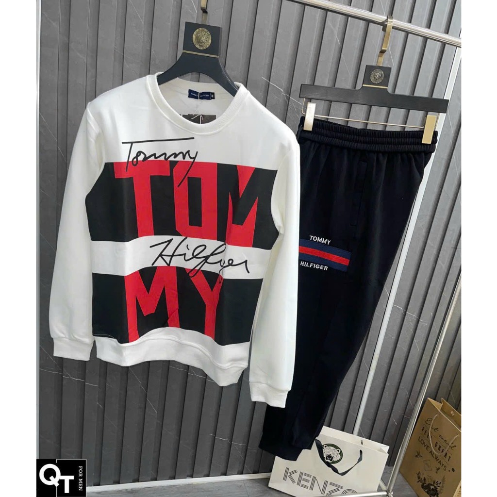 Bộ nỉ Tommy in hình thiết hot trend Nam nữ New 2023. Sweater TOMMY hoạ tiết Siêu Hot