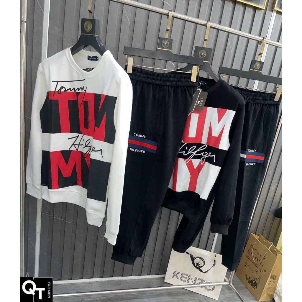 Bộ nỉ Tommy in hình thiết hot trend Nam nữ New 2023. Sweater TOMMY hoạ tiết Siêu Hot