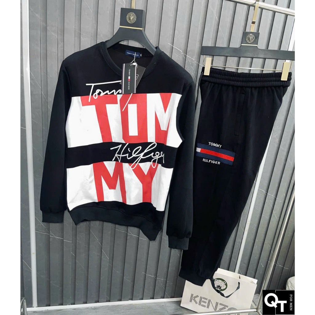 Bộ nỉ Tommy in hình thiết hot trend Nam nữ New 2023. Sweater TOMMY hoạ tiết Siêu Hot