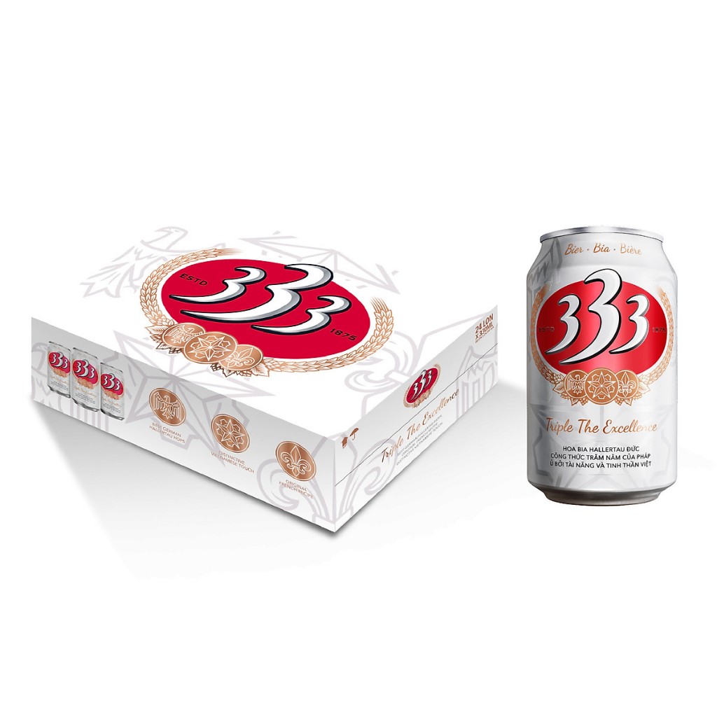 Bia lon 333 24 lon 330ml