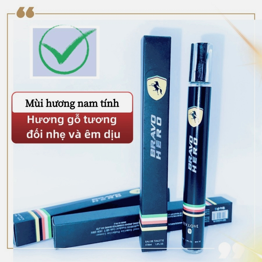 Nớc hoa nam mini chính hãng thơm lâu Hương thơm nam tính mạnh mẽ 35ml