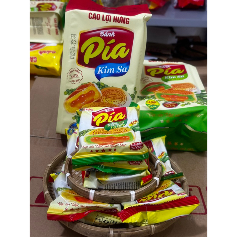 Combo12 cai bánh pía kim sa trứng và kim sa dứa mini_1 cái 40gram