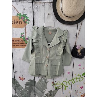 Sét vest xanh dài tay