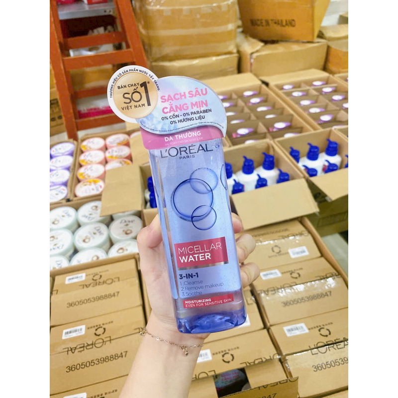 (CHÍNH HÃNG) Nước Tẩy Trang L'Oreal Paris 3-in-1 Micellar Water 400ml, Nước tẩy trang Loreal dành cho da dầu, da khô | BigBuy360 - bigbuy360.vn