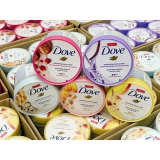 Tẩy Tế Bào Chết Dove Exfoliating Body Polish Scrub tẩy da chết, dưỡng ẩm toàn thân 298g